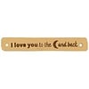 Leren Label I love you to the moon and back