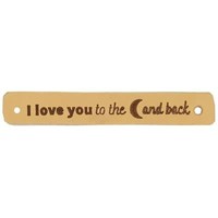 Leren Label I love you to the moon and back