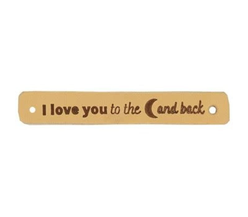 Leren Label I love you to the moon and back