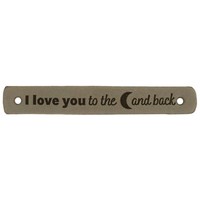 Leren Label I love you to the moon and back