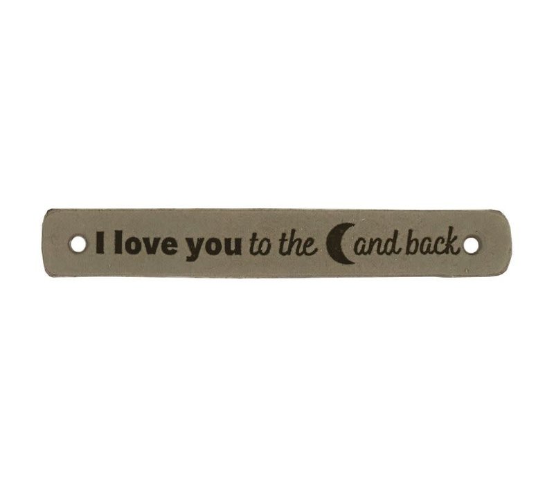 Leren Label I love you to the moon and back