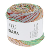 Lang Yarns Karma - 1 - Bruin - Groen - Rood