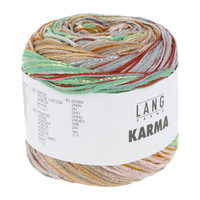 Lang Yarns Karma - 1 - Bruin - Groen - Rood