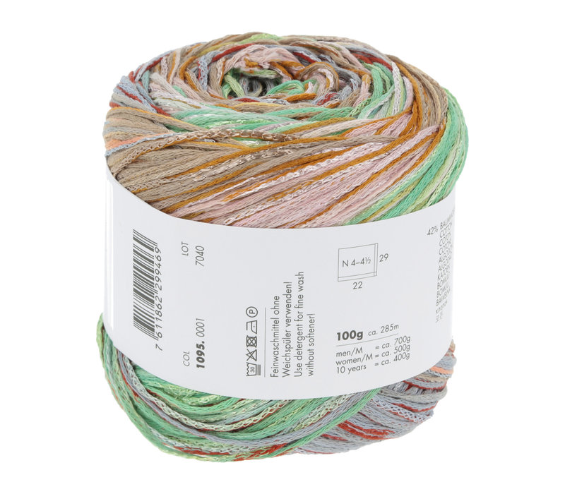 Lang Yarns Karma - 1 - Bruin - Groen - Rood