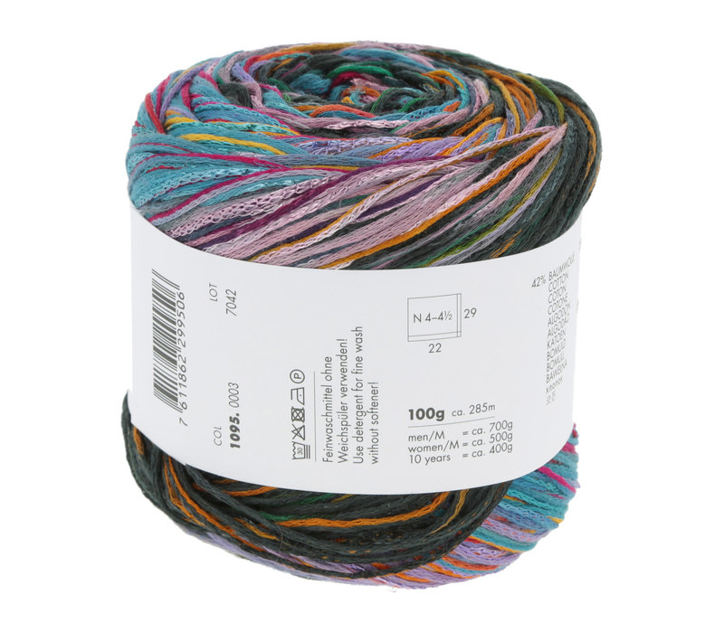 Lang Yarns Karma - 3 - Blauw - Groen - Roze