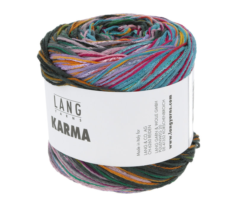 Lang Yarns Karma - 3 - Blauw - Groen - Roze