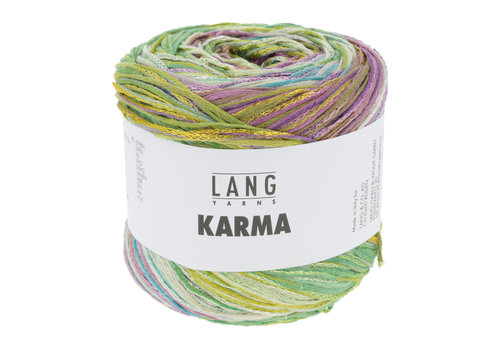 Lang Yarns Lang Yarns Karma - 5 - 42% katoen, 25% viscose, 25% acryl en 8% linnen - Groen - Paars - Blauw