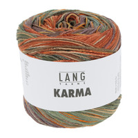 Lang Yarns Karma - 7 - Bruin - Oranje - Groen