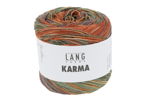 Lang Yarns Lang Yarns Karma - 7 - Bruin - Oranje - Groen