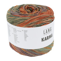 Lang Yarns Karma - 7 - Bruin - Oranje - Groen