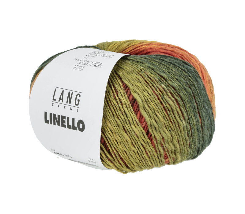 Lang Yarns Linello - 55 - Groen - Oranje