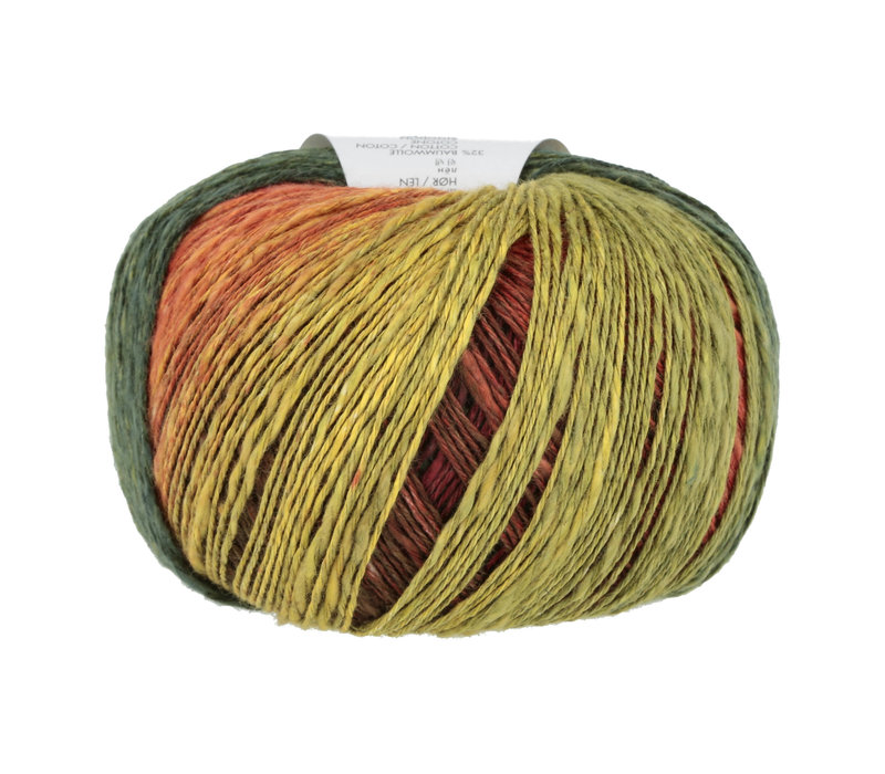 Lang Yarns Linello - 55 - Groen - Oranje