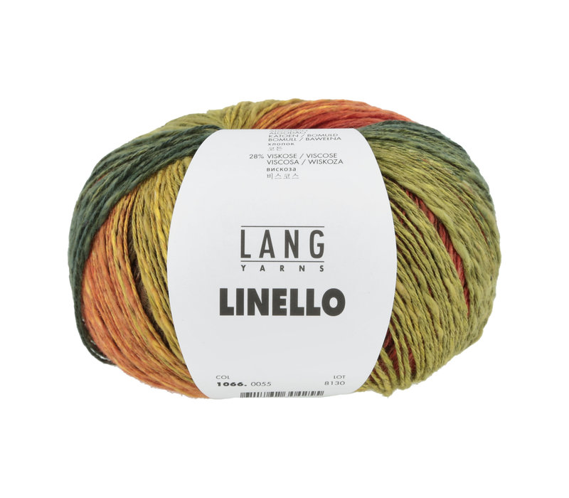 Lang Yarns Linello - 55 - Groen - Oranje
