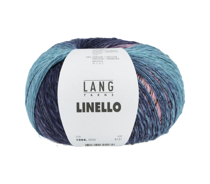 Lang Yarns Linello - 56 - Blauw - Roze