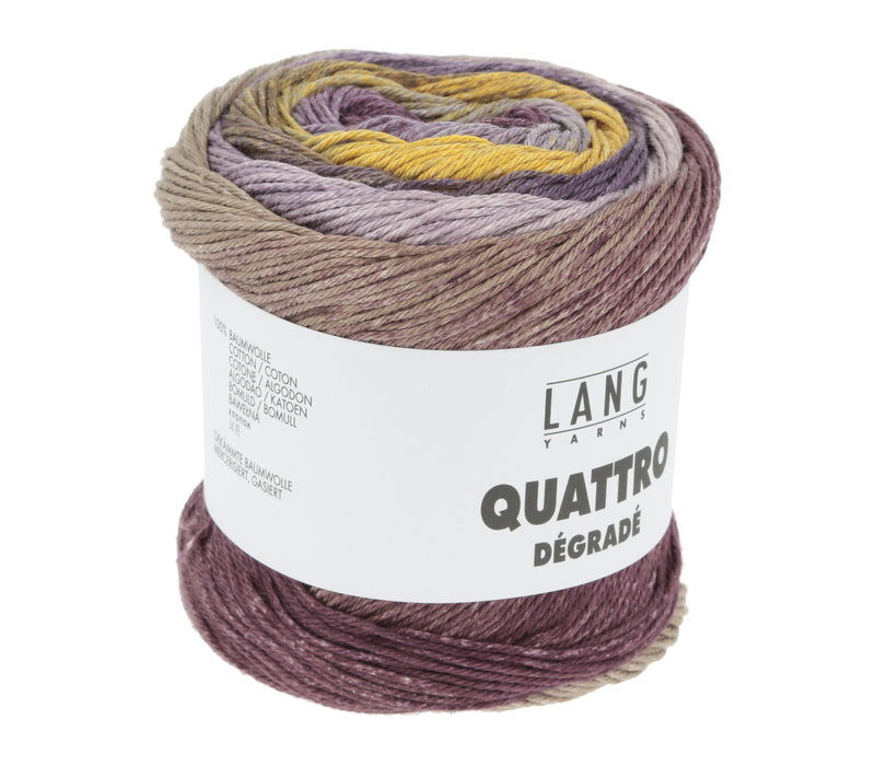 Lang Yarns Quattro Degrade - 1 - Bruin - Geel