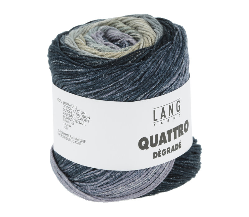 Lang Yarns Quattro Degrade - 4 - Blauw - Grijs