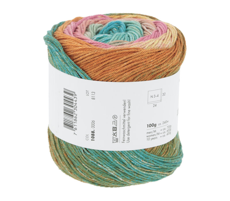 Lang Yarns Quattro Degrade - 6 - Roze - Blauw