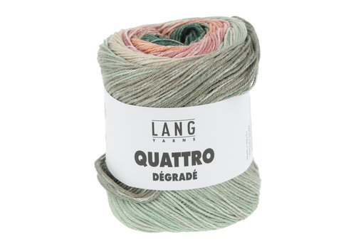 Lang Yarns Lang Yarns Quattro Degrade - 8 - 100% katoen - Groen - Oranje