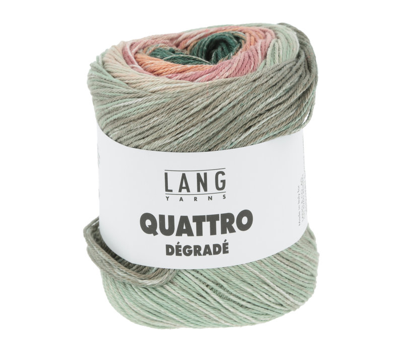 Lang Yarns Quattro Degrade - 8 - Groen - Oranje