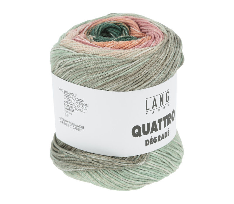 Lang Yarns Quattro Degrade - 8 - Groen - Oranje