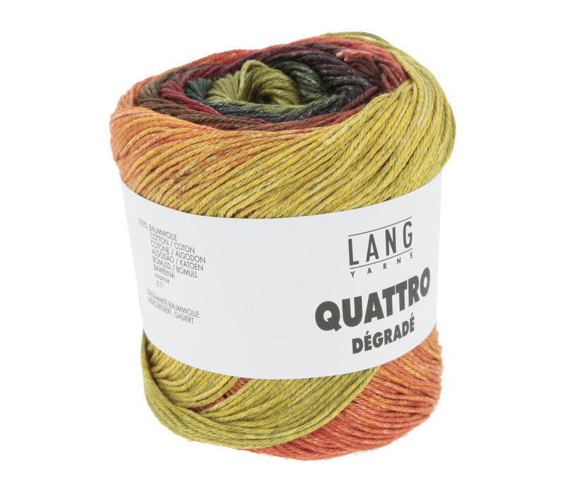 Lang Yarns Quattro Degrade - 9 - Groen - Rood