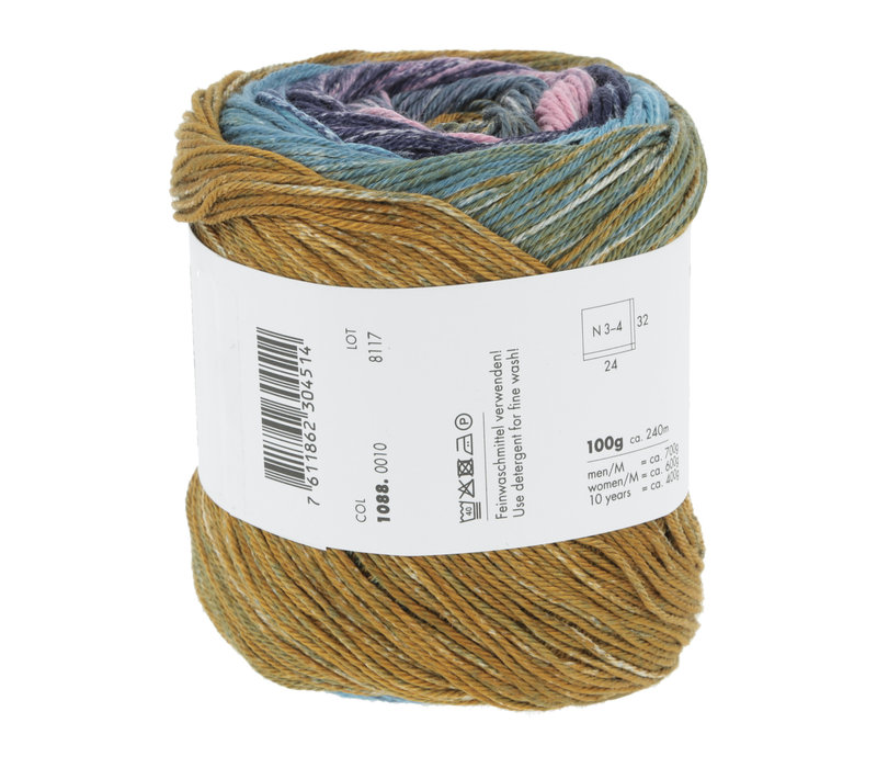 Lang Yarns Quattro Degrade - 10 - Groen - Blauw