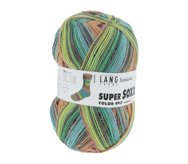 Lang Yarns Super Soxx 4-ply - 358 - Groen - Geel
