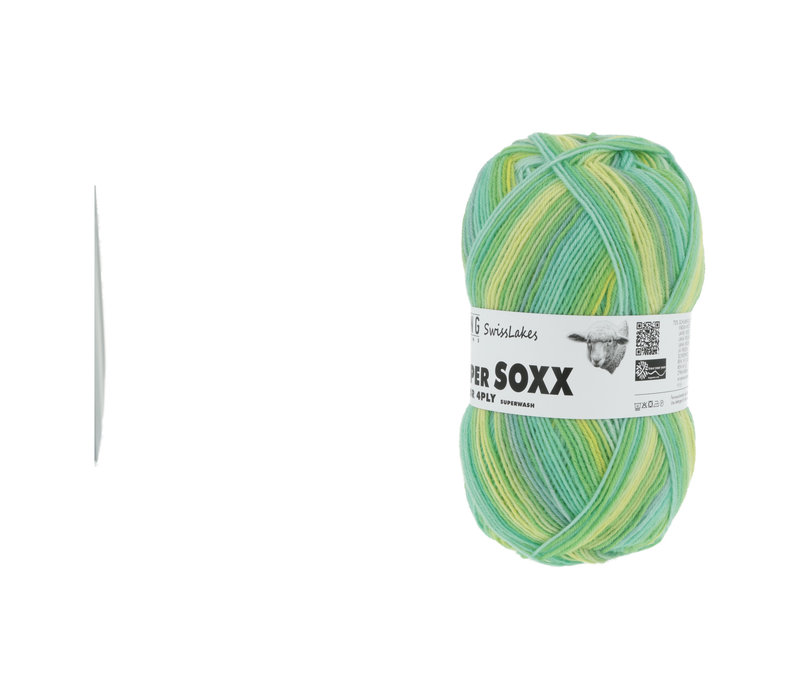 Lang Yarns Super Soxx 4-ply - 361 - Groen - Geel