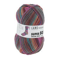 Lang Yarns Super Soxx 4-ply - 362 - Grijs - Roze