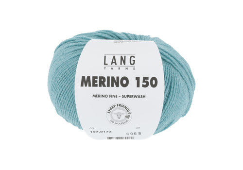 Lang Yarns Lang Yarns Merino 150 - 172 - 100% merino wol (mulesing free) - Blauw