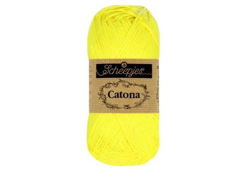 Scheepjes Scheepjes Catona 50 gram - 601 Neon Yellow - Katoen garen - Geel