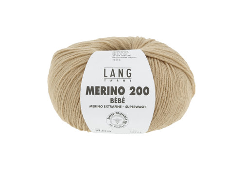 Lang Yarns Lang Yarns Merino 200 Bebe - 339 - 100% merino wol (mulesing free) - Bruin