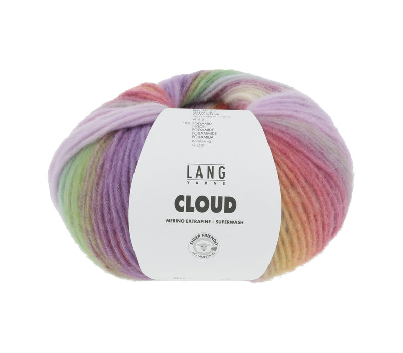 Lang Yarns Cloud - 10 - Paars - Groen