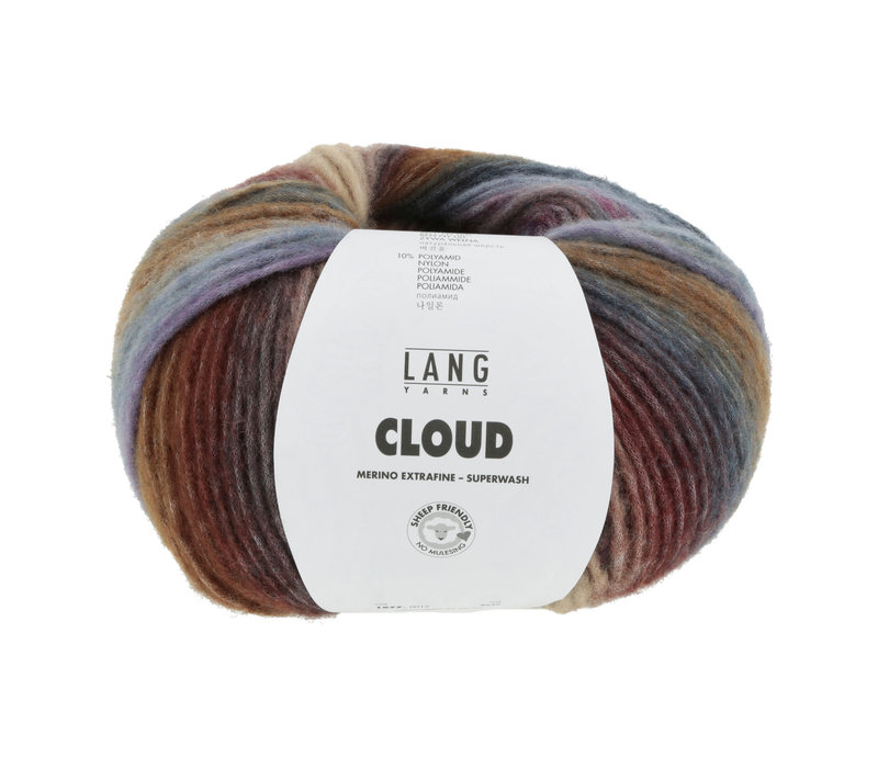 Lang Yarns Cloud - 12 - Bruin - Blauw
