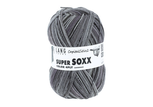 Lang Yarns Lang Yarns Super Soxx 4-ply - 382 - 75% scheerwol en 25% nylon - Grijs