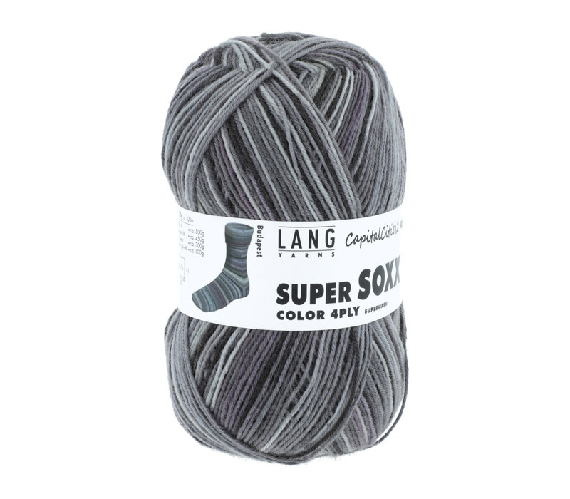 Lang Yarns Super Soxx 4-ply - 382 - Grijs