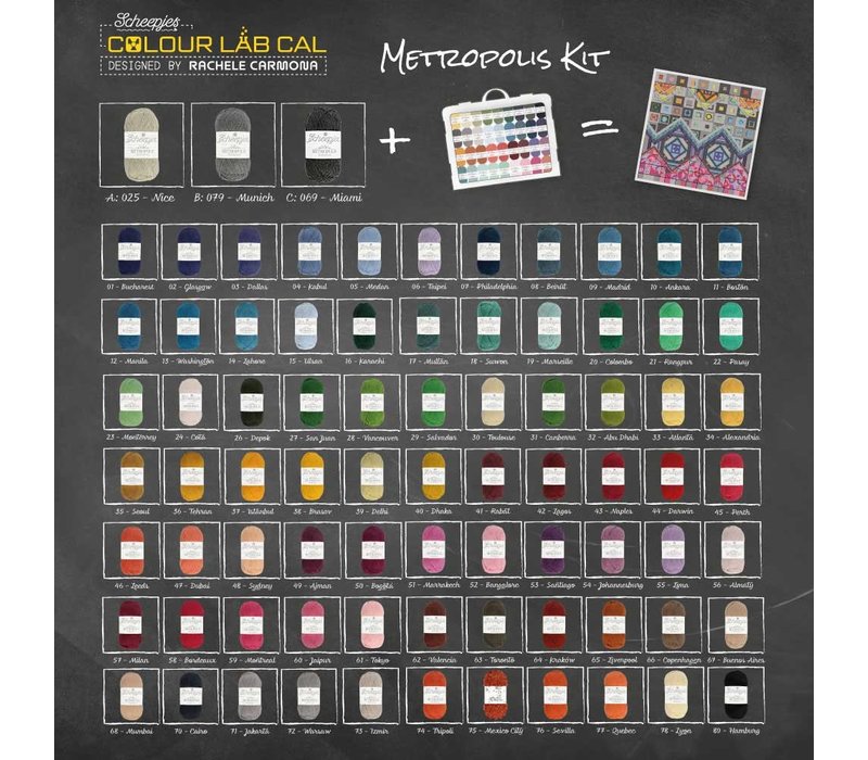 Scheepjes Metropolis - Scheepjes Colour Lab CAL  Metropolis