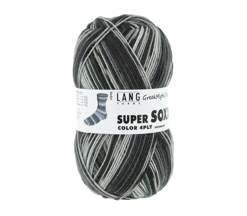 Lang Yarns Super Soxx 4-ply - 398 - Grijs