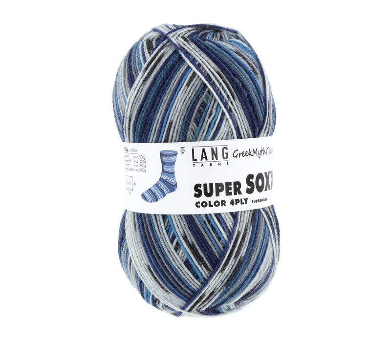 Lang Yarns Super Soxx 4-ply - 399 - Blauw