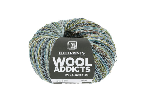 Lang Yarns Lang Yarns Wool Addicts Footprints - 1 - 45% katoen, 42% scheerwol en 13% nylon - Groen