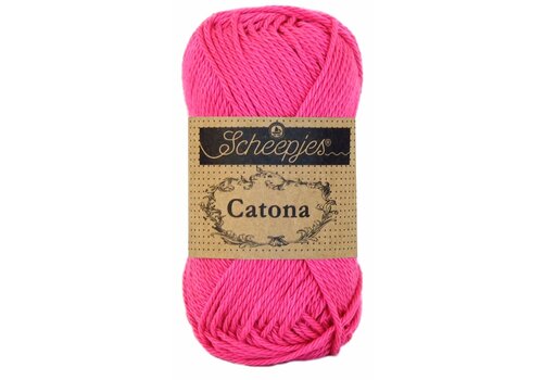 Creahuys 41 Scheepjes Catona 25 gram - 114 Shocking Pink - Katoen garen - Roze