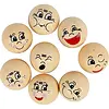 Houten kralen met diverse gezichtjes 20mm