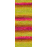 Lana Grossa Cottonhair 107 rood/roze/groen