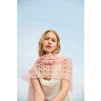 Sjaal in gehaakt kantpatroon met Lana Grossa Cottonhair