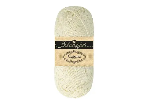 Scheepjes Catona Shine 105-G Bridal White-Gold