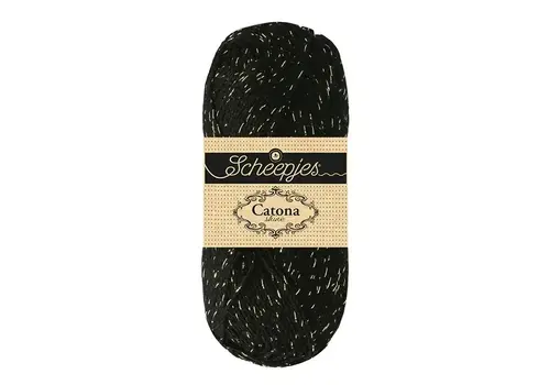 Scheepjes Catona Shine 110-G Jet Black-Gold