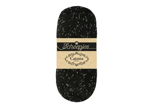 Scheepjes Catona Shine 110-S Jet Black-Silver