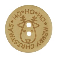 knoop HoHoHo Merry Christmas 30mm, 2 stuks