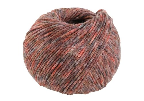 Lana Grossa Cool Merino Print 112 Heather/grijsbruin/terracotta