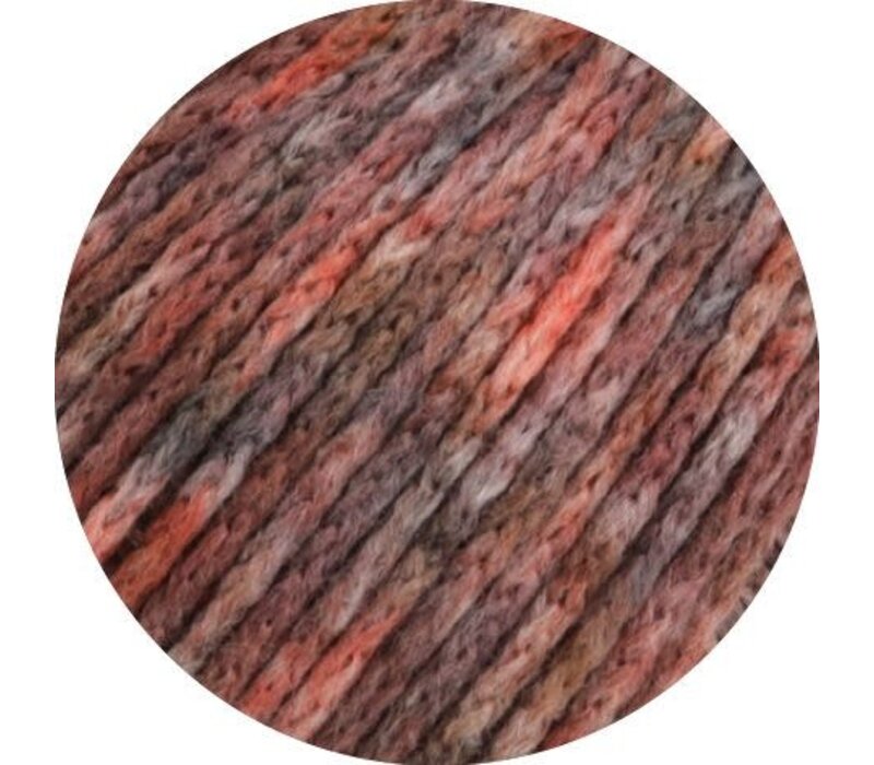 Cool Merino Print 112 Heather/grijsbruin/terracotta